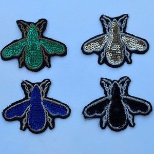 Butterfly Patches Iron On Multi color Sequins Patches for Clothes Craft